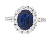 Jewellery - CLUSTER RING, 18K white gold - View 3