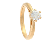 Jewellery, SOLITAIRE RING, 18K gold, in auction: Christmas – Saturday 13 December