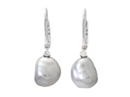 Jewellery - PEARL EARRINGS, 18K white gold - View 1