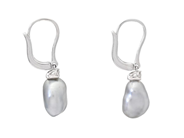Jewellery - PEARL EARRINGS, 18K white gold - View 2