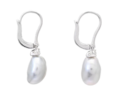 Jewellery - PEARL EARRINGS, 18K white gold - View 2
