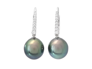 Jewellery - PEARL EARRINGS, 18K white gold - View 1
