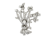 Jewellery, BROOCH, platinum, in auction: Christmas – Saturday 13 December