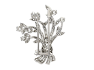 Jewellery - BROOCH, platinum - View 2