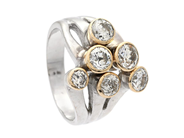 Jewellery, RING, 18K gold/white gold, in auction: Christmas – Saturday 13 December