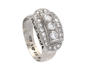 Jewellery, RING, 18K white gold, in auction: Lilla jewellery – Tuesday 2 December 2025