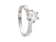 Jewellery, SOLITAIRE RING, 18K white gold, in auction: Christmas – Saturday 13 December