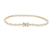 Jewellery - TENNIS BRACELET, 18K white gold/gold - View 2