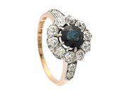 Jewellery, CLUSTER RING, 18K gold, in auction: Christmas – Saturday 13 December