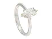 Jewellery - SOLITAIRE RING, 14K white gold - View 1