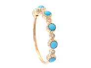 Jewellery - RING, 18K gold with turquoises 0,52 ctw - View 1