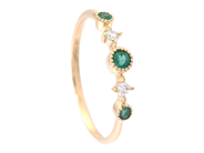 Jewellery - RING, 18K gold with emeralds 0,16 ctw - View 1