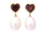 Jewellery - PEARL EARRINGS, 18K gold with cultured freshwater pearls 9,2 mm - View 1