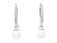Jewellery - EARRINGS, 18K white gold with 6 items cultured freshwater pearls 4-5,2 mm - View 1