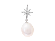 Jewellery - PEARL PENDANT, 18K white gold with cultured freshwater pearl 9 mm - View 1