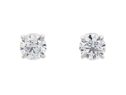 Jewellery, SOLITAIRE EARRINGS, 18K white gold, in auction: Christmas – Saturday 13 December