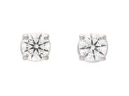 Jewellery - SOLITAIRE EARRINGS, 18K white gold - View 1