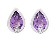 Jewellery - EARRINGS, 18K white gold with amethysts 0,71 ctw - View 1