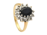 Jewellery - CLUSTER RING, 18K gold/white gold - View 1