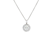 Jewellery, PENDANT WITH CHAIN, 18K white gold, in auction: Christmas – Saturday 13 December