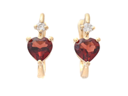 Jewellery - EARRINGS, 18K gold with heartshaped garnets 1,08 ctw - View 1