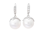 Jewellery - PEARL EARRINGS, 18K white gold - View 1