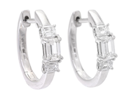 Jewellery - HOOP EARRINGS, 18K white gold - View 1