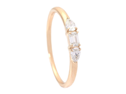 Jewellery - THREE STONE RING, 18K gold - View 1
