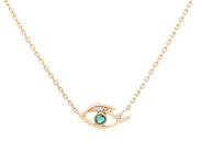Jewellery - NECKLACE, 18K gold with with emerald 0,07 ctw - View 1