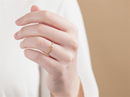Jewellery - SOLITAIRE RING, 18K gold - View 2