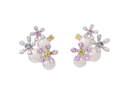 Jewellery - PEARL EARRINGS, 18K white gold - View 1