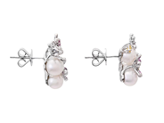 Jewellery - PEARL EARRINGS, 18K white gold - View 2