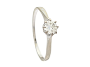 Jewellery - SOLITAIRE RING, 18K white gold - View 1