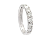 Jewellery, ETERNITY RING, 18K white gold, in auction: Christmas – Saturday 13 December