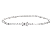 Jewellery - TENNIS BRACELET, 18K white gold - View 2