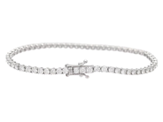 Jewellery - TENNIS BRACELET, 18K white gold - View 2
