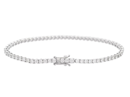 Jewellery - TENNIS BRACELET, 18K white gold - View 2