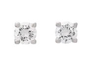 Jewellery - SOLITAIRE EARRINGS, 18K white gold - View 1