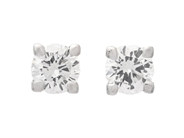 Jewellery - SOLITAIRE EARRINGS, 18K white gold - View 1
