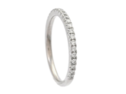Jewellery, ETERNITY RING, 18K white gold with 21 brilliant cut diamonds 0,21 ctw TW(G)/VS, in auction: Christmas – Saturday 13 December