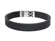 Jewellery - BRACELET, 18K white gold/rubber - View 2