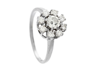 Jewellery, CLUSTER RING, 18K white gold, in auction: NewYear – Saturday 27 December 2025