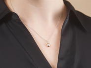 Jewellery - PENDANT/CHAIN, 18K white gold/rose gold - View 3