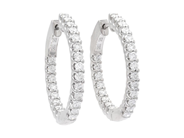 Jewellery - HOOP EARRINGS, 18K white gold - View 1