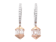 Jewellery - EARRINGS, 18K white gold/rose gold - View 1