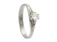 Jewellery - SOLITAIRE RING, 18K white gold - View 1