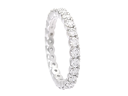 Jewellery - FULL ETERNITY RING, 18K white gold with 25 brilliant cut diamonds approx. 1,11 ctw - View 1