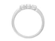 Jewellery - THREE STONE RING, 18K white gold - View 2