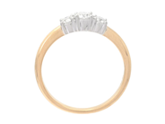 Jewellery - THREE STONE RING, 18K gold with brilliant cut diamonds 0,38 ctw - View 2