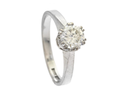 Jewellery - SOLITAIRE RING, 18K white gold - View 1